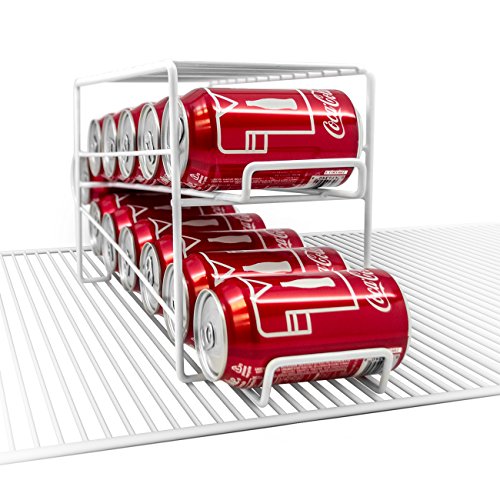 Sorbus Soda Can Rack Beverage Dispenser – Dispenses 12 Standard Size 12Oz Soda Cans (White) #TOP6