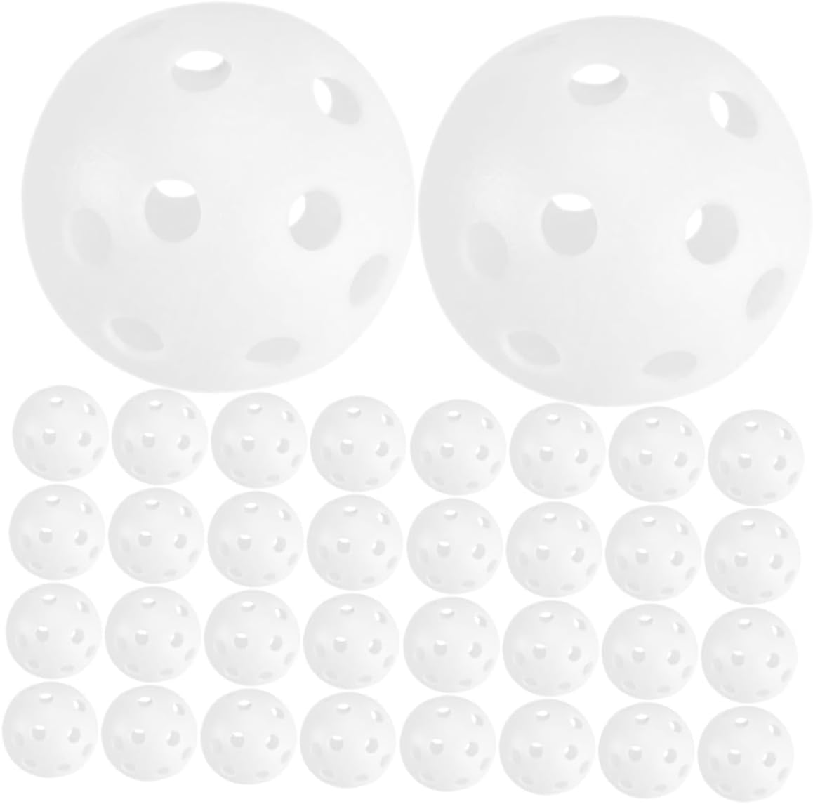 100pcs Plastic Hollow Practice Golf Balls for Indoor Outdoor Training 26-Hole Lightweight Golf Practice Balls