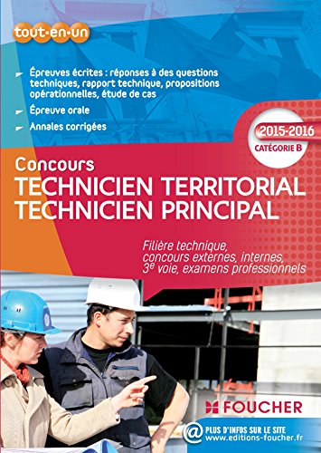 Télécharger Technicien territorial - Technicien principal Catégorie B - 2015 - 2016 Livre PDF Gratuit