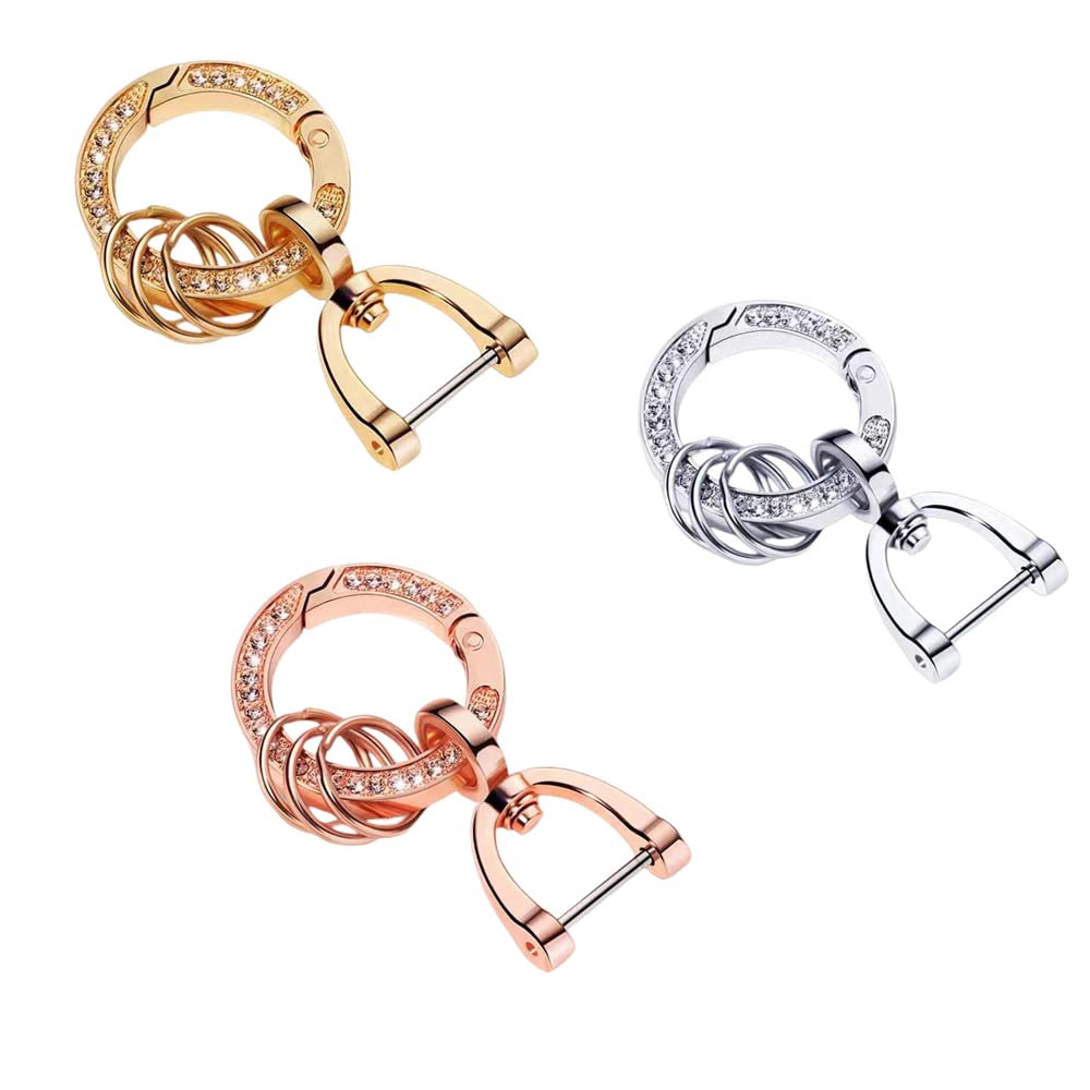 YUWATONCar Bling Accessories for Women Rhinestone Key chain key Ring Key Fob