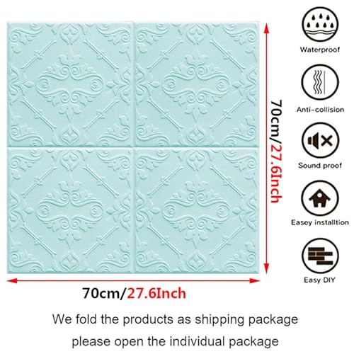 Épaisseur 4 mm dalles de plafond en polystyrène imperméable bleu pour fond décoratif
