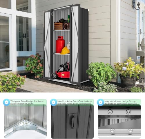 Image of AECOJOY Outdoor Storage Cabinet Waterproof, 70 inch Vertical Tall with Base
