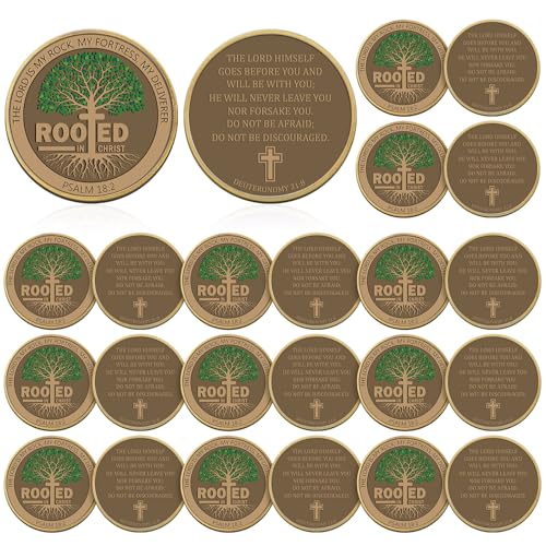 Siifert 20 Pcs Christian Rooted in Christ Coin The Lord