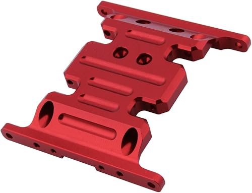 Miniatura 2 de HobbyPark Placa de deslizamiento de transmisión de soporte de marco central de aluminio para AXIAL SCX10 110 RC Rock Crawler Car Option Parts (rojo)