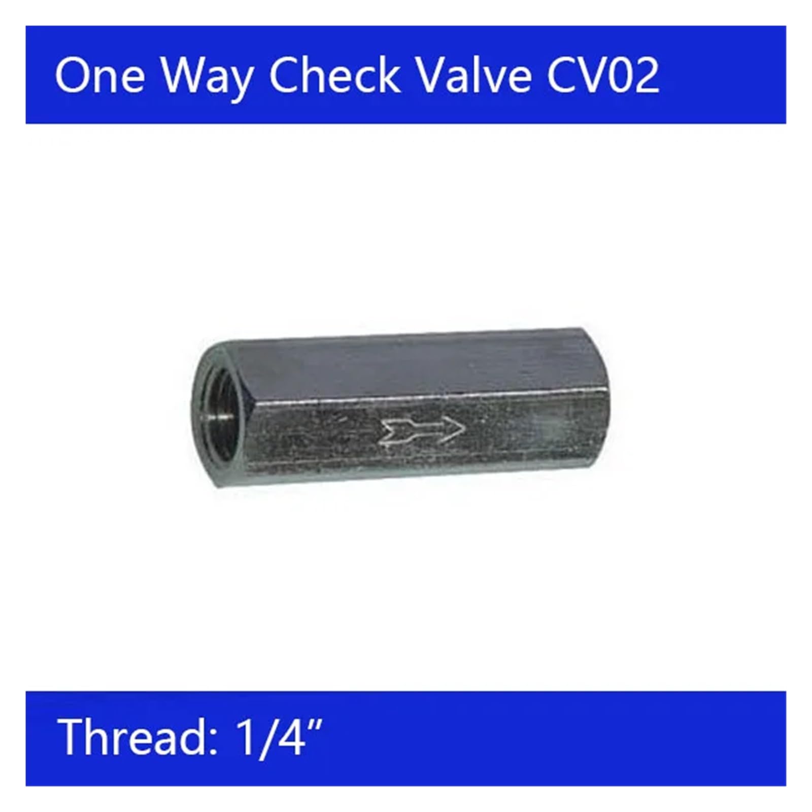 CV01 CV02 CV03 CV04 Caliber válvula de retención unidireccional válvula de retención del compresor de Aire y Agua válvula de retención de Bomba de vacío y Combustible(45293)