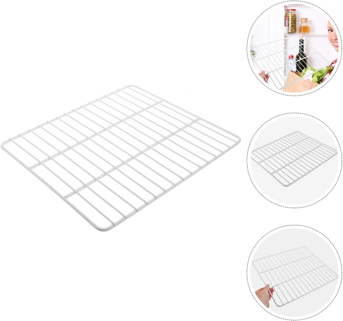 Refrigerator Partition Large Capacity Accessories Adjustable Clamp Wire Experimental Equipment Experiments Equipment Screw Cover Stickers Bolt Air Inflatable Rods Fridge White Iron
