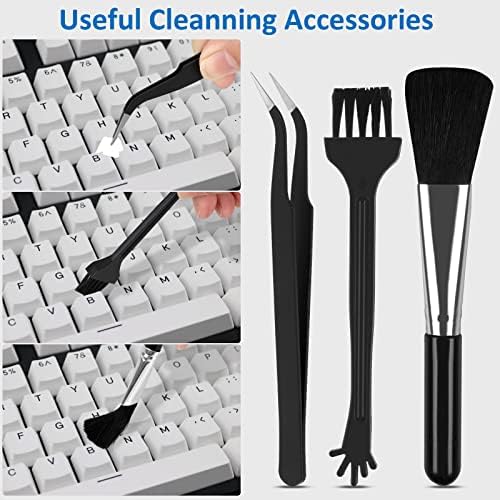 Keyboard Cleaning Kit, 12 in 1 Pc Cleaning Kit, Phone Cleaning Kit Airpod Cleaning Kit with Keyboard Cleaner, keycap Puller, Switch Puller, Keyboard Earbud Cleaning Brush and Wipe Kit