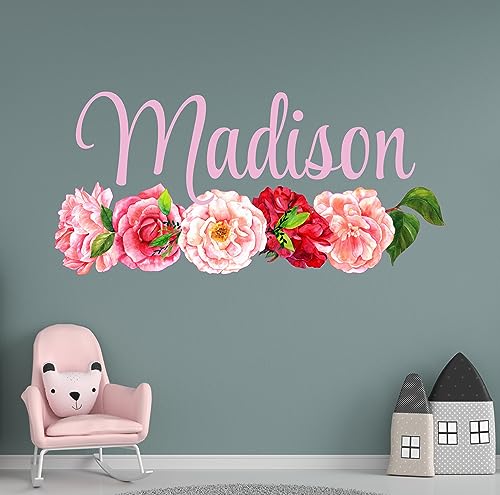 Vinilo decorativo floral personalizado 20x9 pulgadas miniatura 3