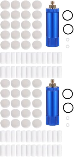 Miniatura 2 de 2pcs Ompressors Compresor Tool Oil- Water Diving Seperator Metal Separator for Water Oil Oil-water Separator Double Layer Inflator Aluminium Alloy