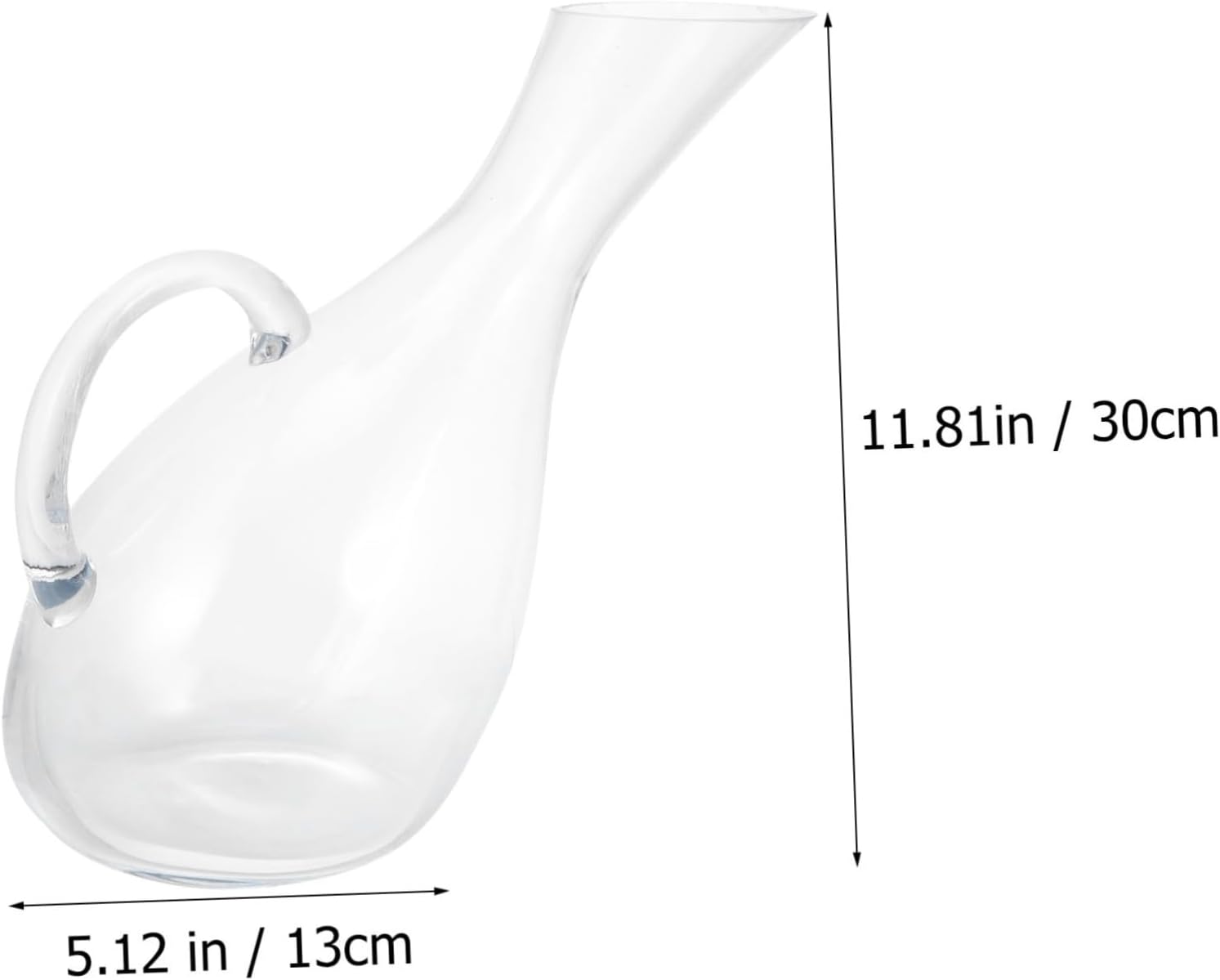 Glass Wine Decanter with Handle 1800 ML Creative Wine Pourer Glass for Home Entertaining for Parties and Gatherings