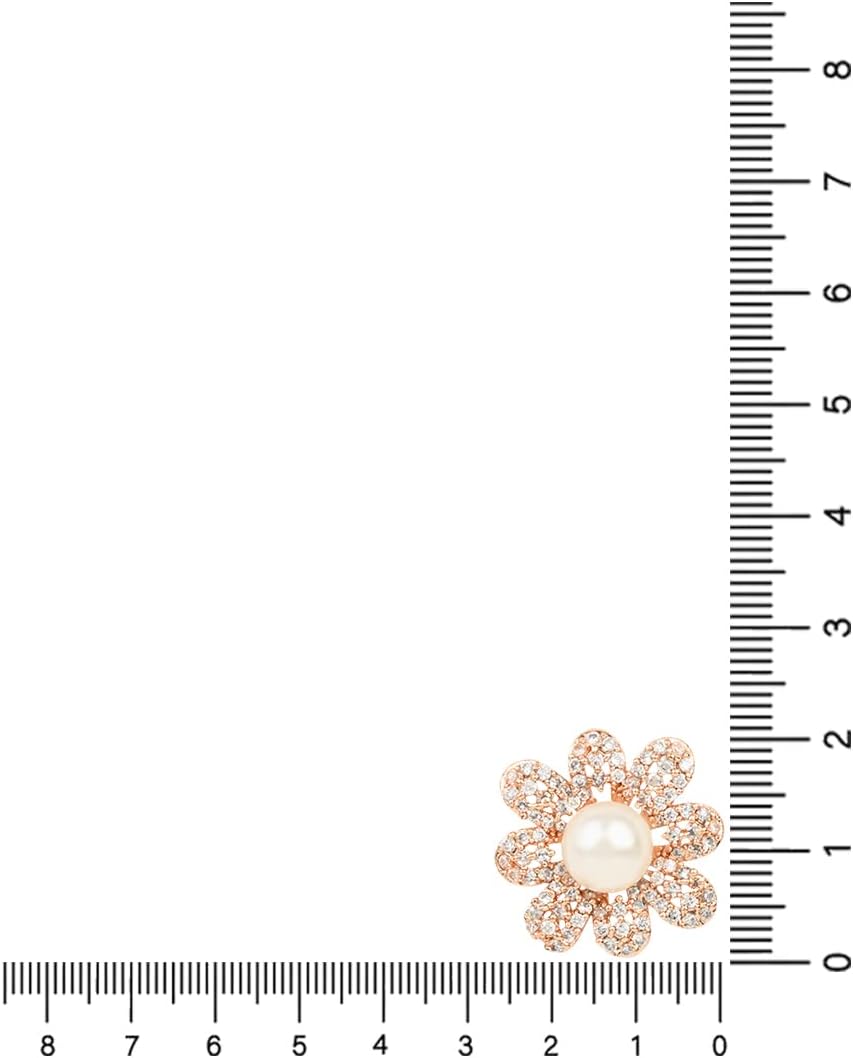 I Jewels Rose Gold Plated Fashion Cubic Zirconia Diamoand Stud Earrings For Women (E2974) - Image 5