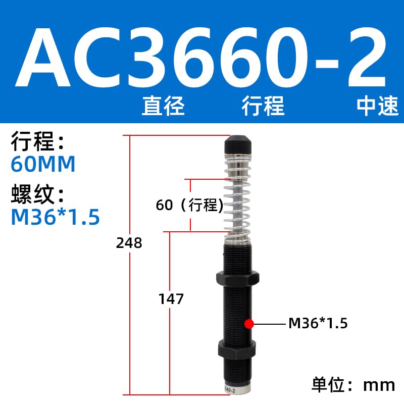 Amortisseur hydraulique AC0806 pour manipulateur industriel - 2