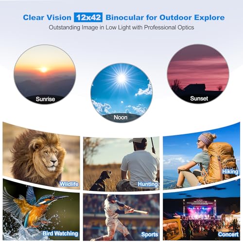 Binocular UHD 12x42 Impermeable con Adaptador para Teléfono miniatura 2