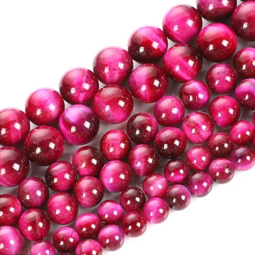 Zenkeeper 108Pcs Rose Tiger Eyes Spacer Loose Beads Bulk with Holes Handcrafted for DIY Bracelets Jewelry Making Crafts Supplies