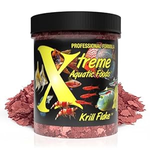 Xtreme Krill Flakes – Premium Max Protein Freshwater Fish Food with 100% Krill and Shrimp, & Vitamins for Optimal Immune and Digestive Health, Boosts Color & Energy – USA Farm Grown (1oz)