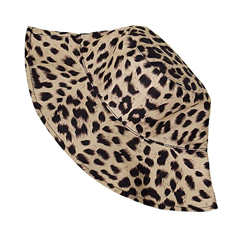 Docila Cheetah Bucket Hats For Women Stylish Animal Spots Pattern Fisherman Hats Foldable Large Brim Travel Holiday Uv Sunscreen Caps (Leopard) #TOP7