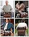 LEOKOTI Brown Leather Texture Wheelchair Bag with Cup Holder & Reflective Strip for Adults/Seniors, Farmhouse Vintage Wheelchair Accessories Armrest Pouch Side Bag for Walker/Rollator/Wheelchair