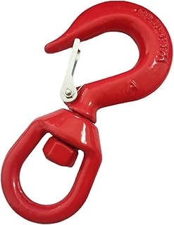 2 Tons Swivel Hook Heavy Duty Swivel Lifting Hook Rigging Lifting Hook 360 Degree Rotating Crane Hook Swivel Rigging Hook with Latch 6600 lbs WLL