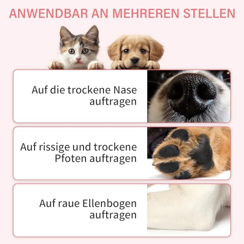 GJYC PET Pfotenbalsam Hund, Pfotenbalsam Stick mit Bienenwachs und Vitamin E, Pfotenpflege für Hunde und Katzen - Heilt, Repariert und Regeneriert Trockene, Rissige und Beschädigte Pfoten