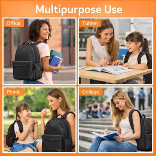 Image of College bag for girls and boys, Office Bag for Men & Women, 15.6 Inch Laptop Backpack, Water Resistant & Lightweight School and Tuition Bag, 2 Compartments with Bottle Holder