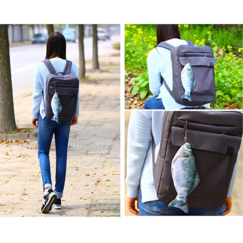 Image of 2pcs Fish Pencil Case Novelty Fish Pen Bag Fish Coin Purse Funny Pencil Case with Padded Thick Foam Lining Fish Gifts for University Classroom Supply(Vivid Style,Blue & Red)