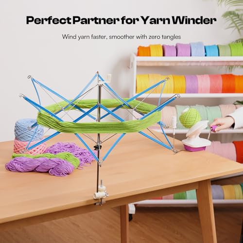 Image of Caydo Yarn Swift, Portable Metal Umbrella Holder for Knitting & Crochet