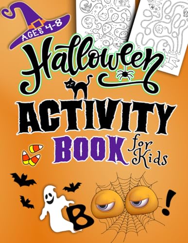 BOO! Halloween Activity and Coloring Book for Kids: Best for Ages 4 to 8, Premium 122 White Pages (Printed One Side) Filled with Spooky Fun Learning, ... Pages and More ~ Perfect Halloween Gift image 3