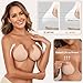 Bontierie Nipple Covers Sticky Push up Bra Added Lift Seamless Ultra-Thin Pasties Adhesive Bras Women Beige Black
