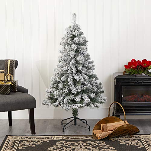 Nearly Natural T1732 4Ft. Flocked West Virginia Fir Artificial Christmas Tree thumb #4