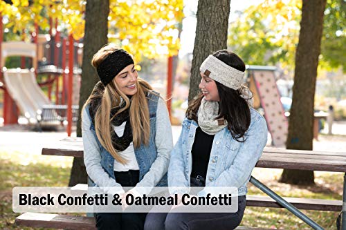 Funky Junque Women's Cable Knit Headwrap & Infinity Scarf Set - Mother's Day Gift - Fuzzy Lined Winter Collection2