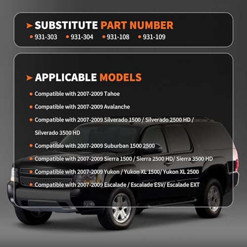 Image of 4Pcs Front & Rear Door Lock Actuators Compatible with Sierra Yukon Silverado Tahoe 2007-2009 931-304 15785123