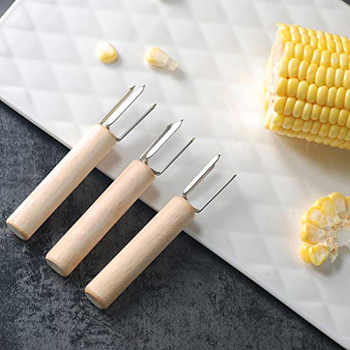Stainless Steel Barbecue Fork with Wooden Handle Kebab Hot Dog Fork Holder Outdoor Barbecue Accessories Party Supplies - Image 7