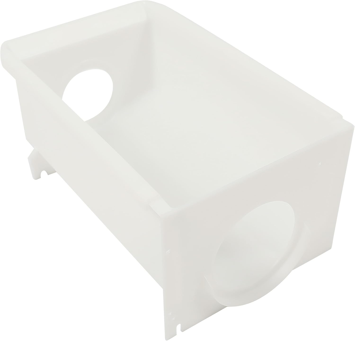 HECASA W10850492 Refrigerator Ice Bucket Container Compatible with Amana Kenmore Maytag Whirlpool Refrigerator Replacement for W10138193 W10670844 AP5989704 PS11731153 White ABS Plastic