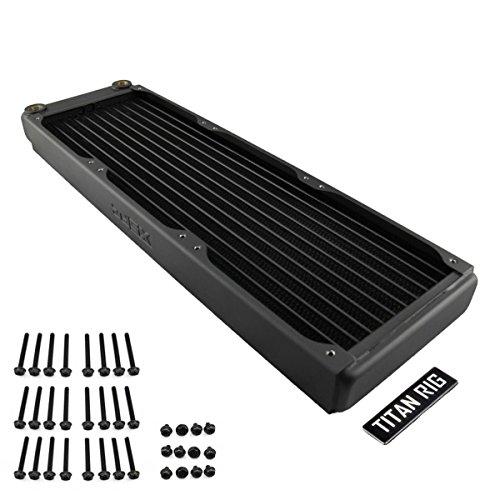 XSPC EX360 Radiator with Push/Pull Screw Set, 120mm x 3, Triple Fan, Black