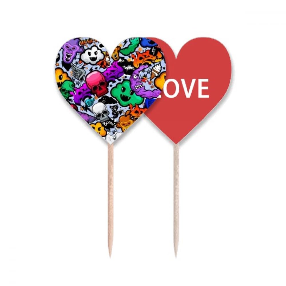 Drapeau cure-dents graffiti en papier premium pour cake design urbain