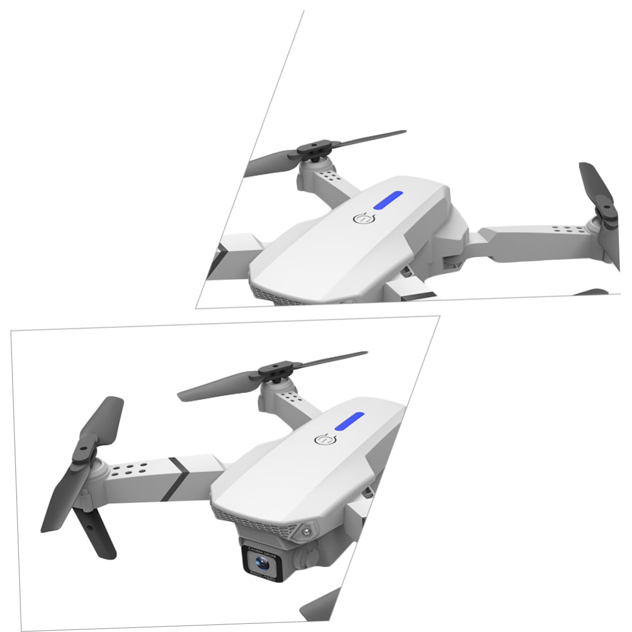 ifundom Drone Pieghevole E525 Doppia Fotocamera 4k, Video ad Alta Definizione, Connessione App, Leggero e Portatile per Riprese Aeree