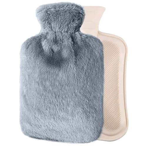 Bolsa de agua caliente con funda de felpa suave para aliviar el dolor rápido y el confort de 1,6 l Cover