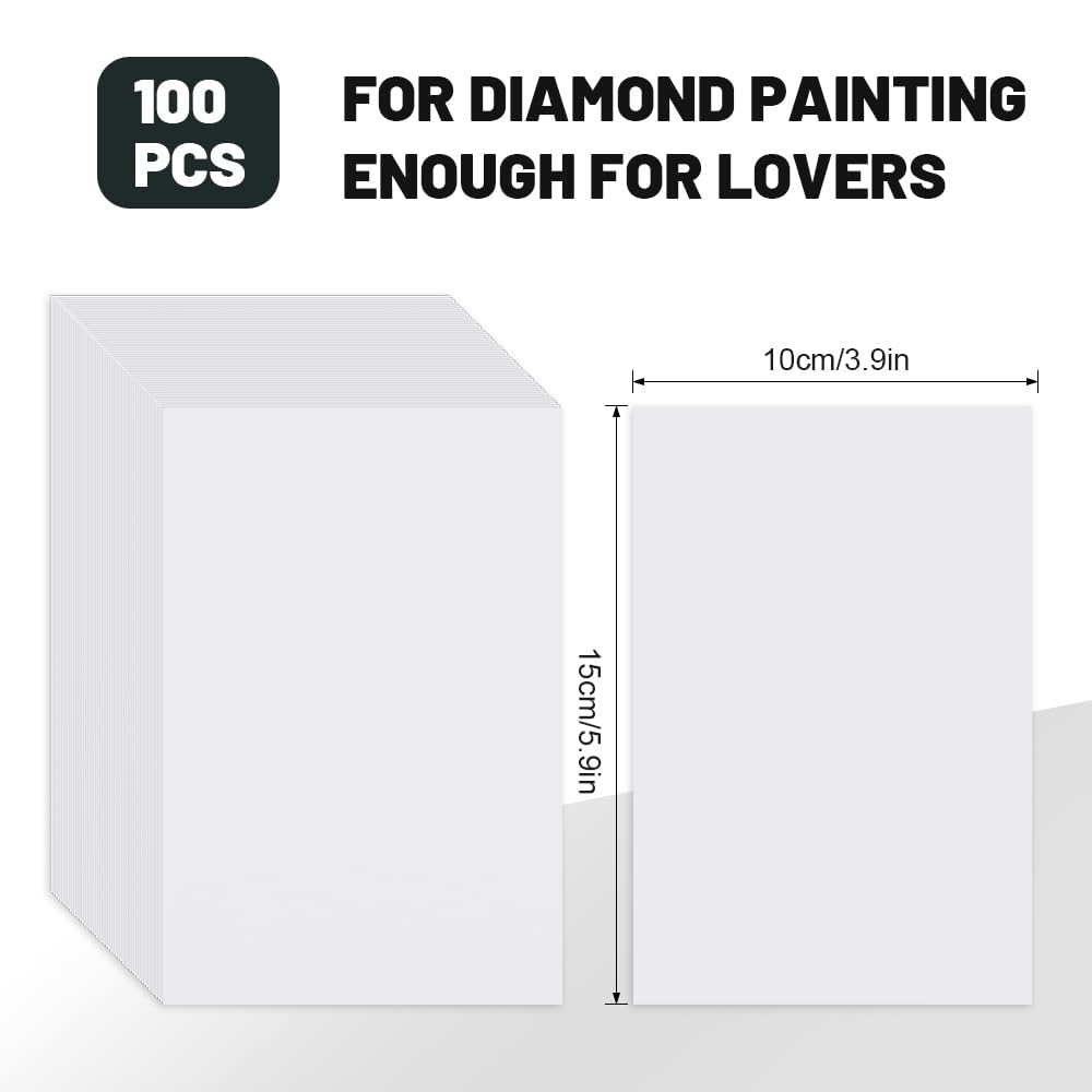HMCEY Diamant Malerei Trennpapier 100 Stück - Silikon Abdeckfolie 15x10cm
