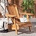 Safavieh Patio Collection Hampton Adirondack Acacia Wood Chair, Natural