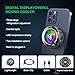Cell Phone Cooler Heatsink for Gaming,Phone Cooling Fan Cooler for iPhone/iPad to Keep Phone Cool,Magnetic Phone Cooling Case Radiator with RGB LED (Not with Rechargeable Battery Version)