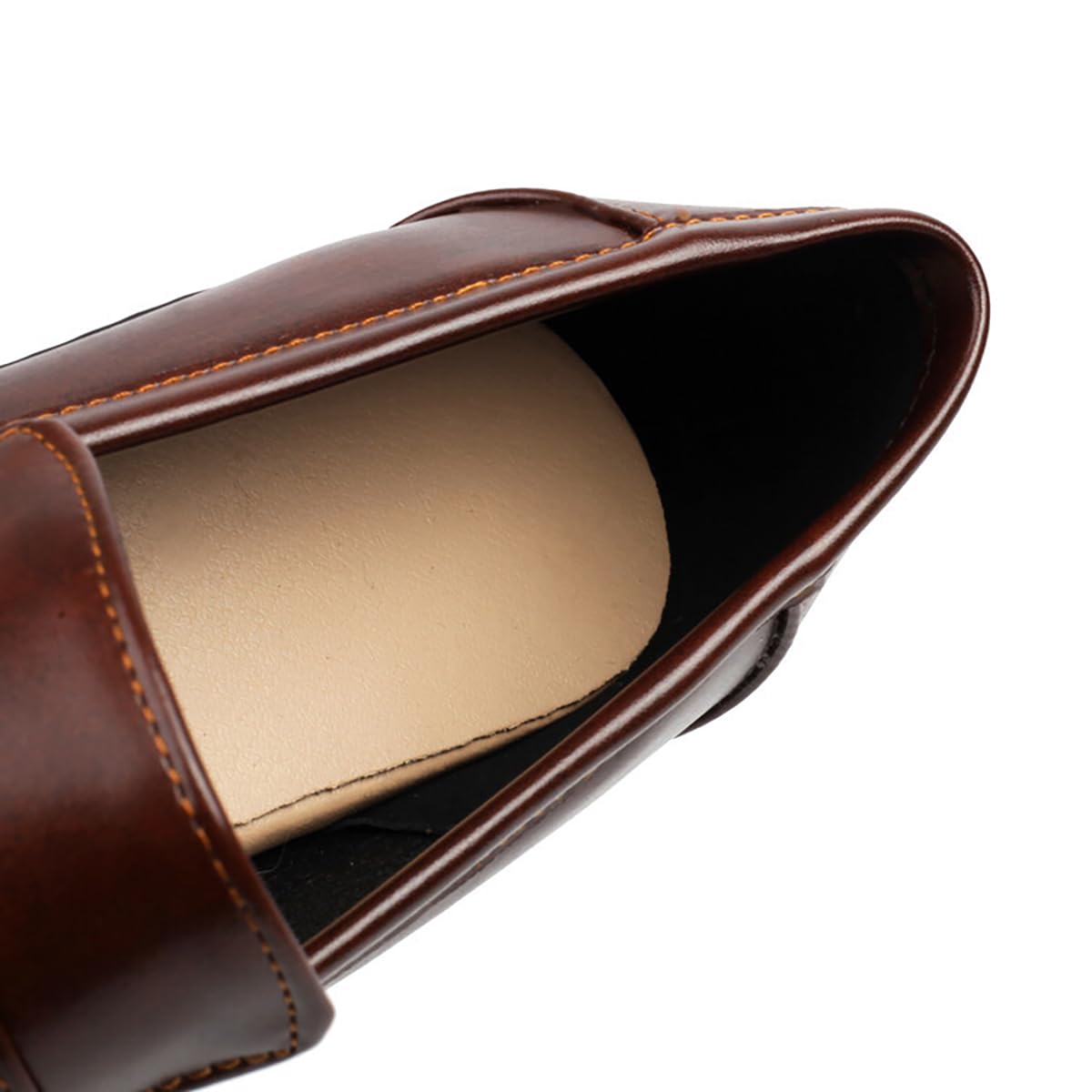Mocassini Donna con Plateau Tacco Largo Pelle Sintetica Punta Rotonda Tacco Larghezza Fibbia Suola Dentata Slip-On Comodi Stile College Goth Scarpe