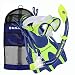 U.S. Divers Youth Buzz Junior Snorkeling Set, Neon Blue, Large (3-6)