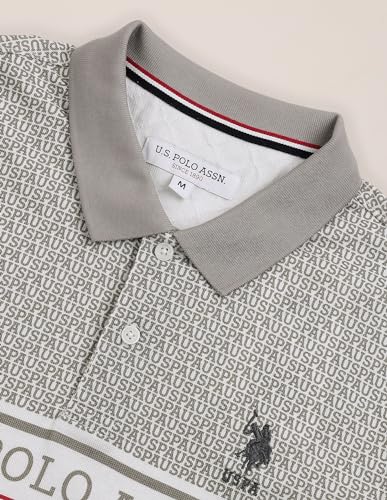 Image of Brand Print Slim fit Polo Shirt