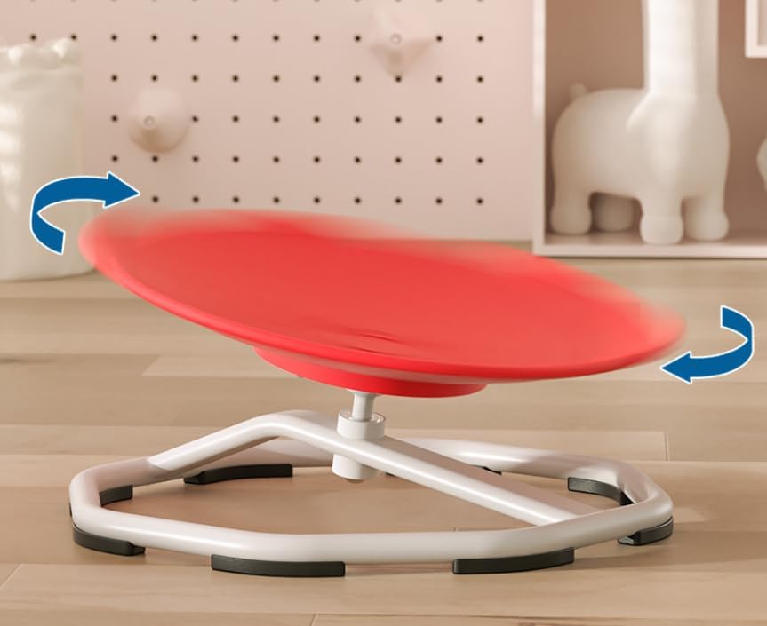 Fenghuolun-Children's cat paw Rotating Chair 360 ° Rotating Chair Toddler Sitting Rotating Chair Sensory Balance Toy Autism ADHD Chair Children's Play Equipment to Relieve Motion Sickness (Blue)