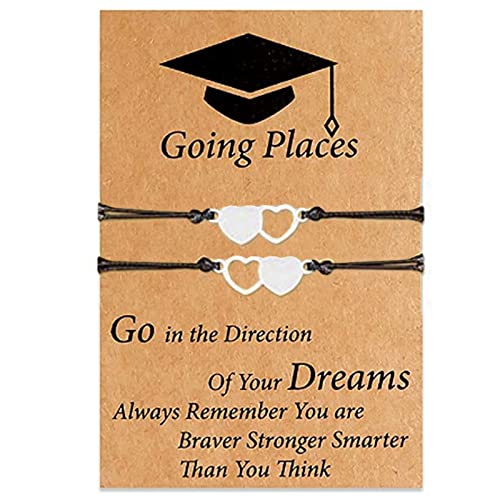 Image of Graduation Gifts for Her Him Class of 2025 Graduation Bracelet Compass Bracelets College High School Gifts