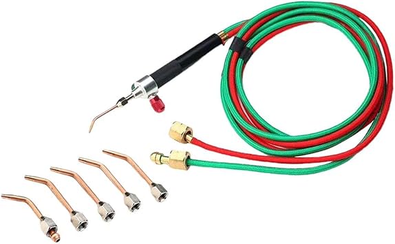 Mini Gas Blow Torch Soldering Solder Jewelry Welding Tool with 1700 Max Temperature, Ideal for Gold/Silver/Pewter Alloy, 18.5x13.7x4.9cm, for Jewelers and Craftsmen