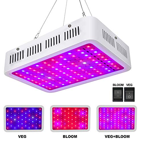 Roleadro Lampe Led Horticole Floraison avec Veg / Bloom Fuction, 1000W Led Culture avec IR UV Lumière pour Plante Croissance Floraison