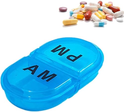Blue Daily Pill Box AM/PM �s���I�[�K�i�C�U�[�A�|�[�^�u���g���x���s���P�[�X�A�r�^�~���P�[�X�A��e��A�r�^�~���T�v�������g�p�|�P�b�g�T�C�Y�X���[���P�[�X�z���_�[�A�W���G���[���[��⏕