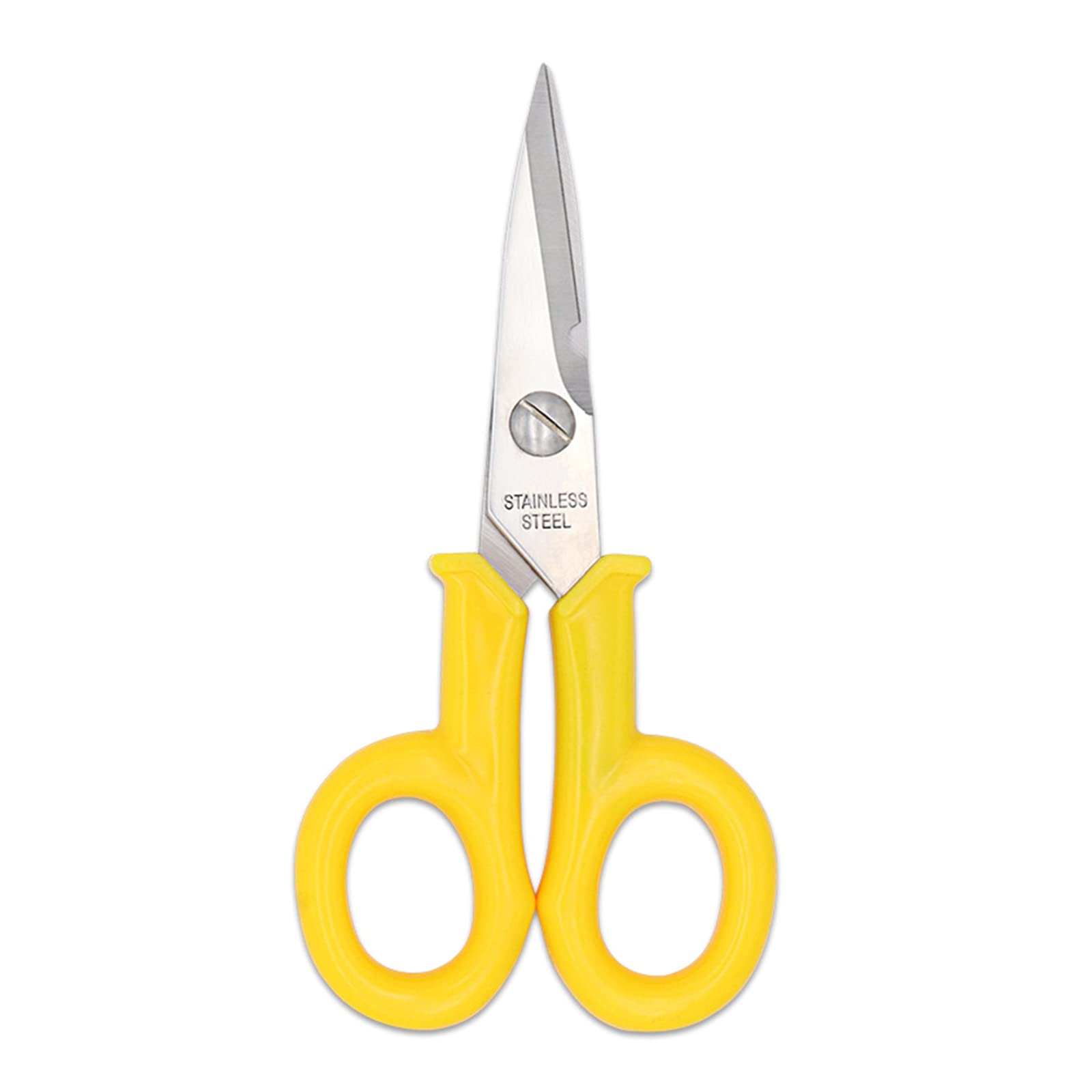 SZYDD Professional Electrician Scissors High Hardness Stainless Steel Scissor Heavy Duty for Working Electrician, Yellow
