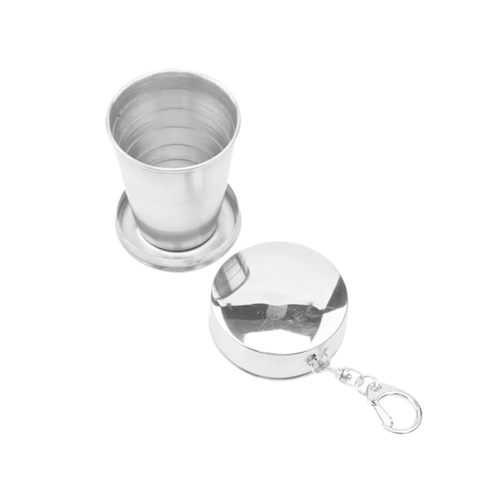 Zusammenklappbarer Edelstahlbecher Handbecher aus Edelstahl | Zusammenklappbarer Teleskopbecher. Zusammenklappbarer Becher(450ml)